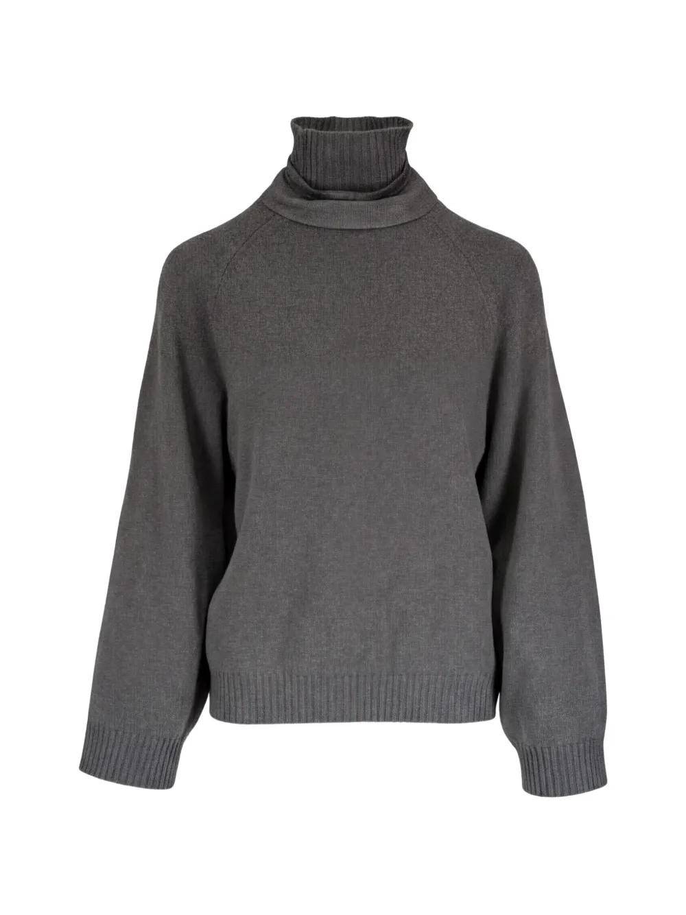Brunello Cucinelli roll-neck raglan-sleeve sweater - Grün