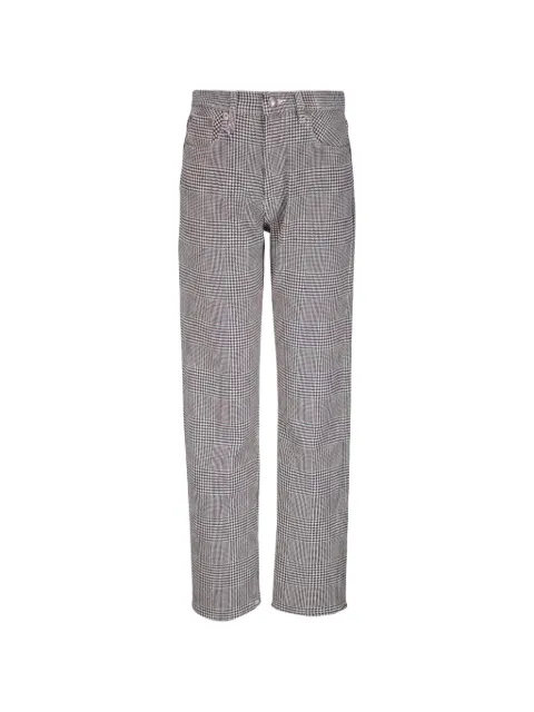 R13 Prince of Wales check jeans