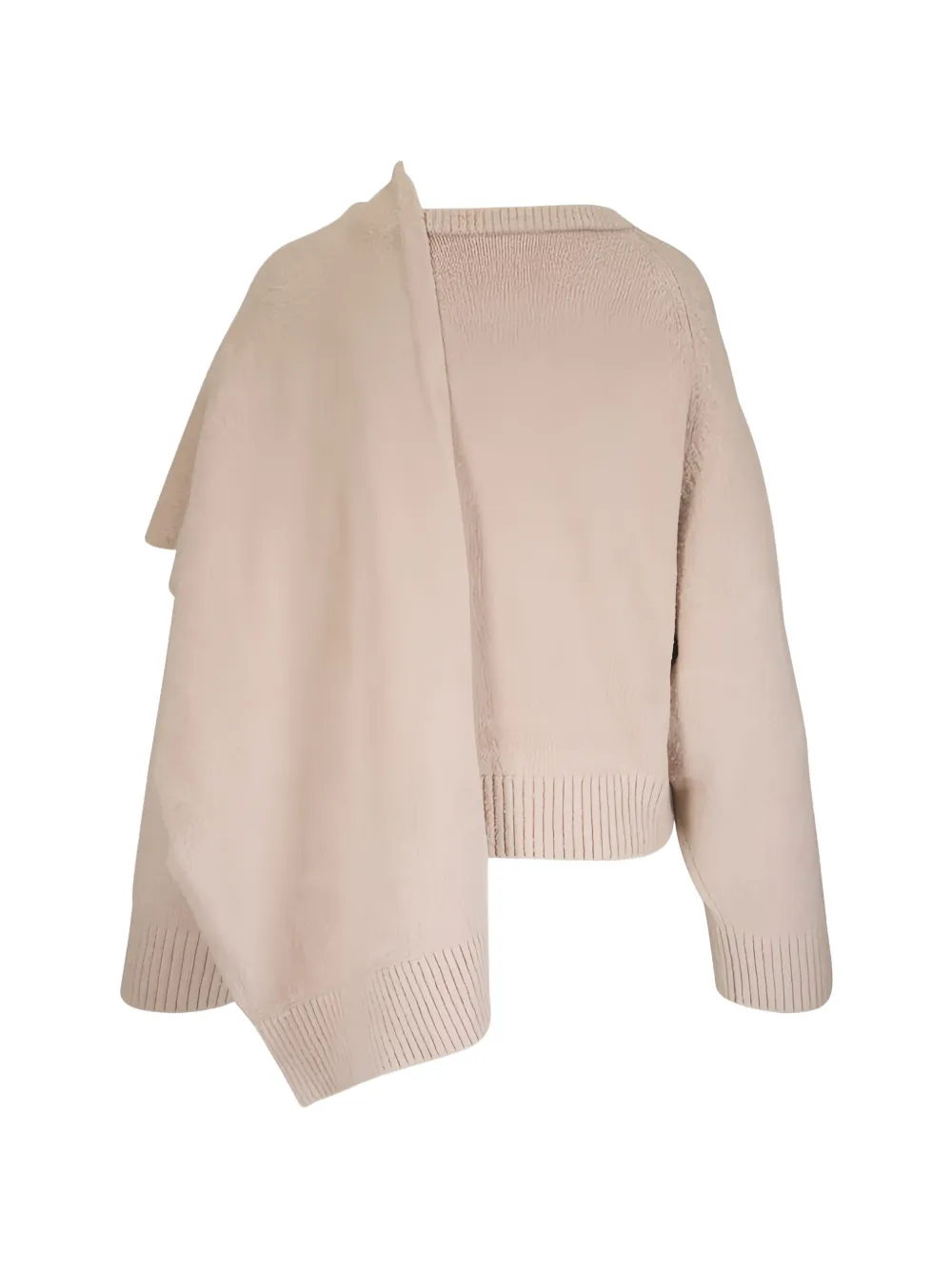 Altuzarra Palmer asymmetrische gedrapeerde trui Beige