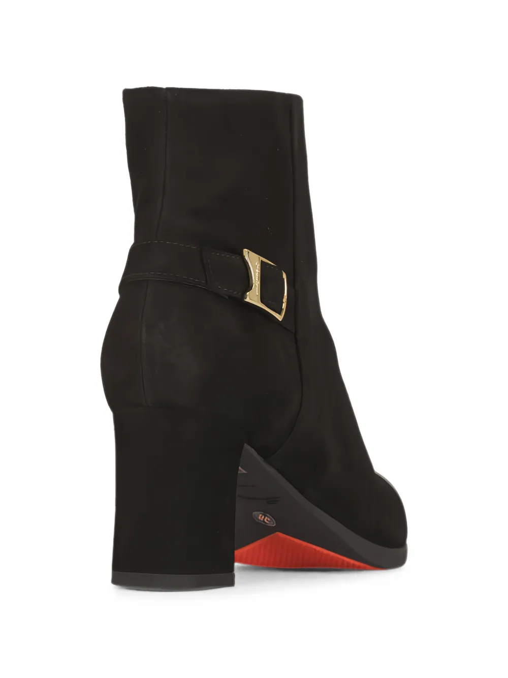 Santoni Elly buckle-detail pointed-toe ankle boots Zwart