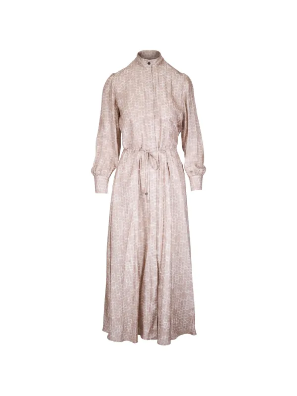 Kiton All-over-pattern Drawstring-waist Dress in Neutrals