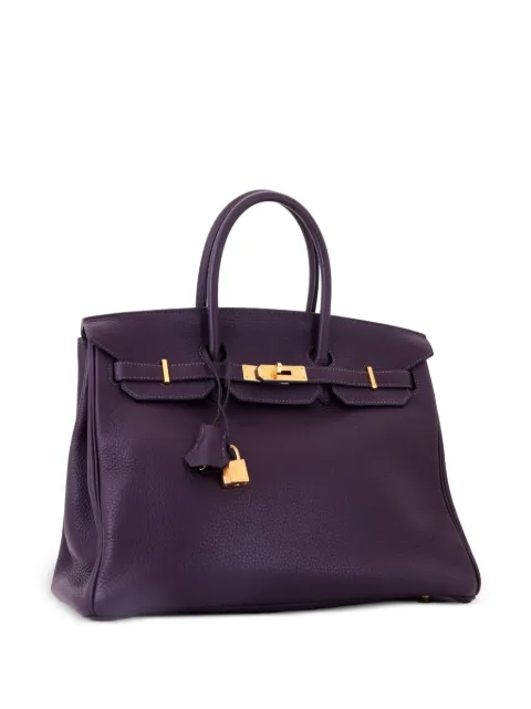 Hermès Pre-Owned Birkin Handbag Purple Togo with Gold Hardware 35 tote bag