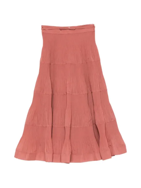 ZIMMERMANN pleated tiered skirt
