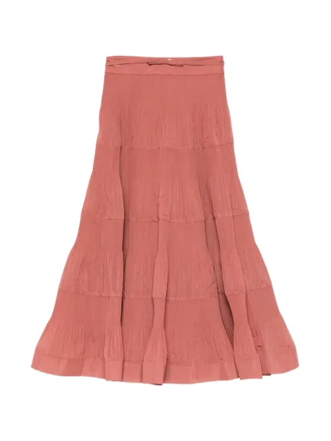 ZIMMERMANN pleated tiered skirt