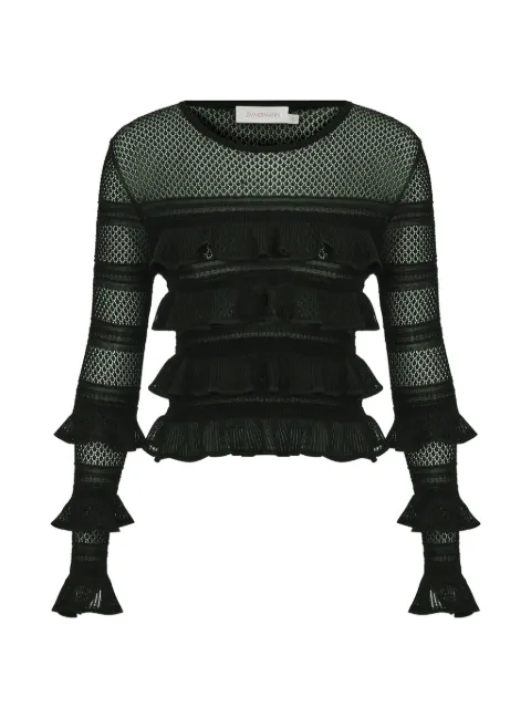 ZIMMERMANN top Valiant de encaje con volantes