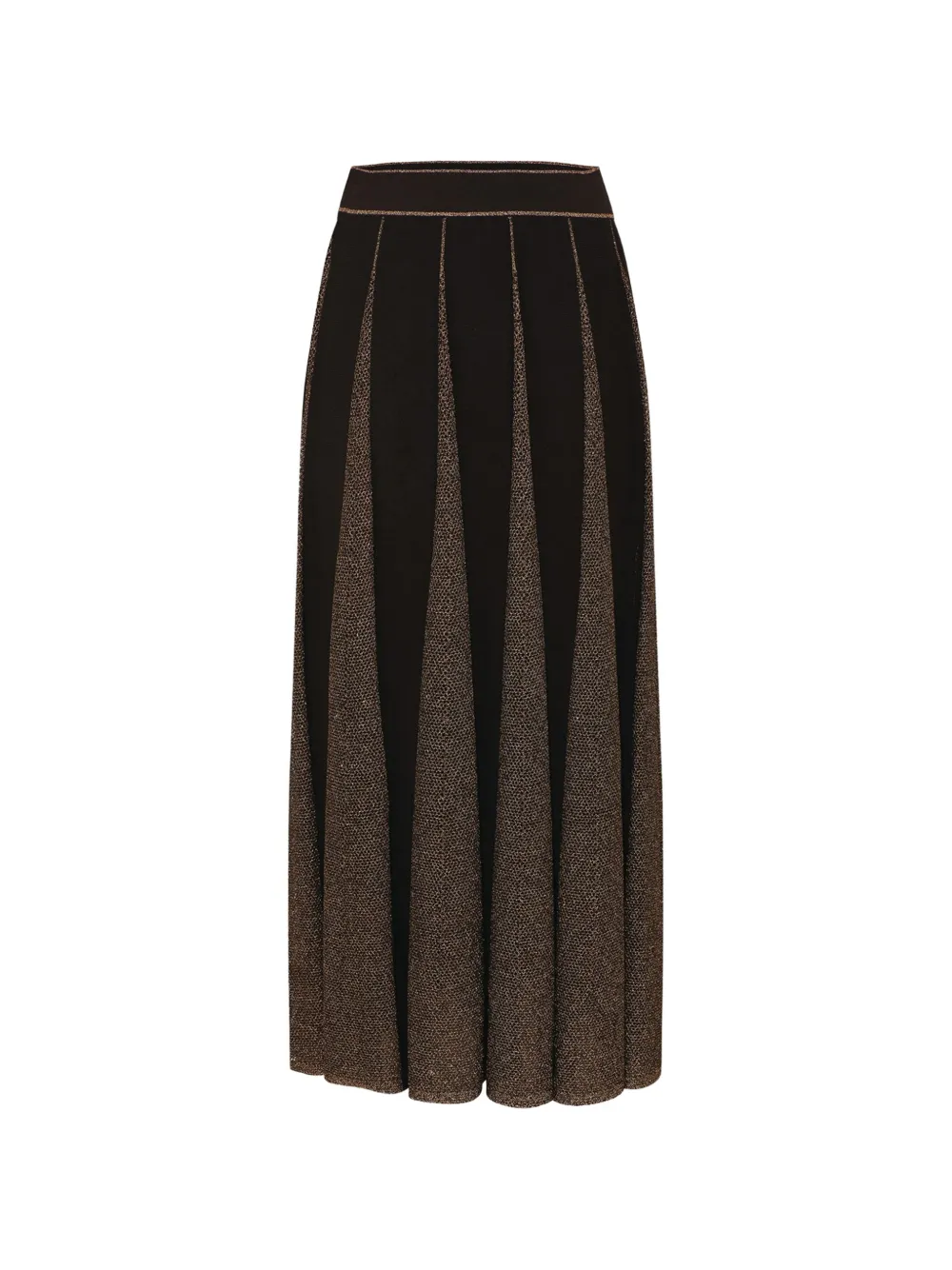 Zimmermann Valiant Metallic-thread Midi Skirt In Schwarz