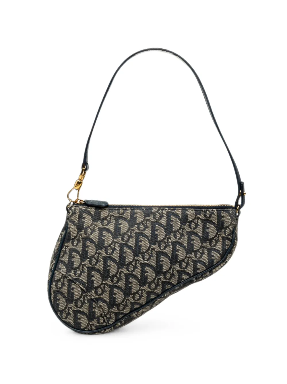 Christian Dior Pre-Owned 2001 Mini Diorissimo Canvas Saddle Pochette shoulder bag - Blue