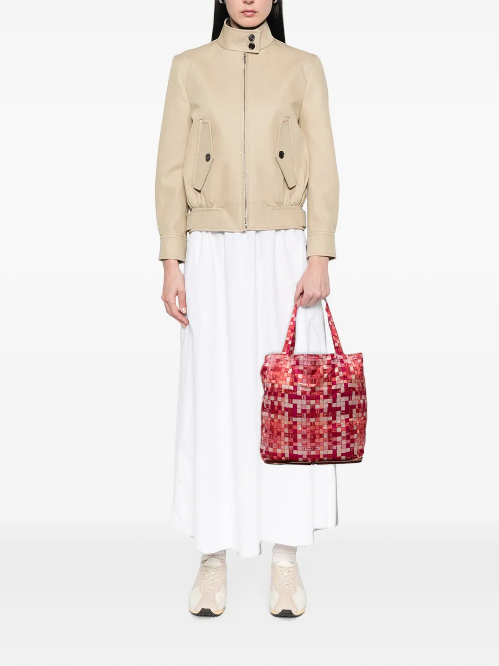 Hermès Pre-Owned 2007 Bolduc au Carre Marwari Le Sac Silky Pop Tote Bag - Rot