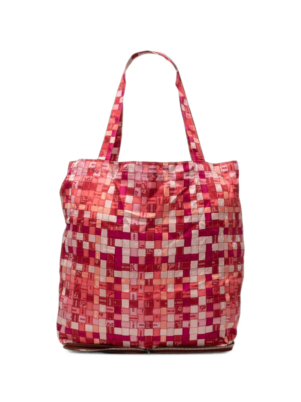 Hermès Pre-Owned Borsa tote Bolduc Au Carre Marwari Le Sac Silky Pop in seta 2007 - Rosso