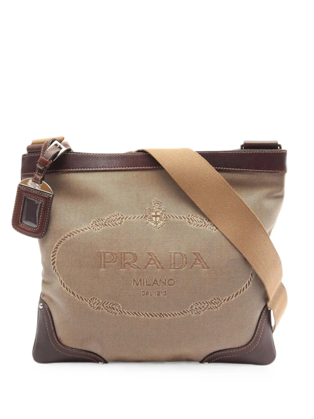 Prada Pre-Owned 2010-2026 Canvas Canapa Logo crossbody bag - Toni neutri