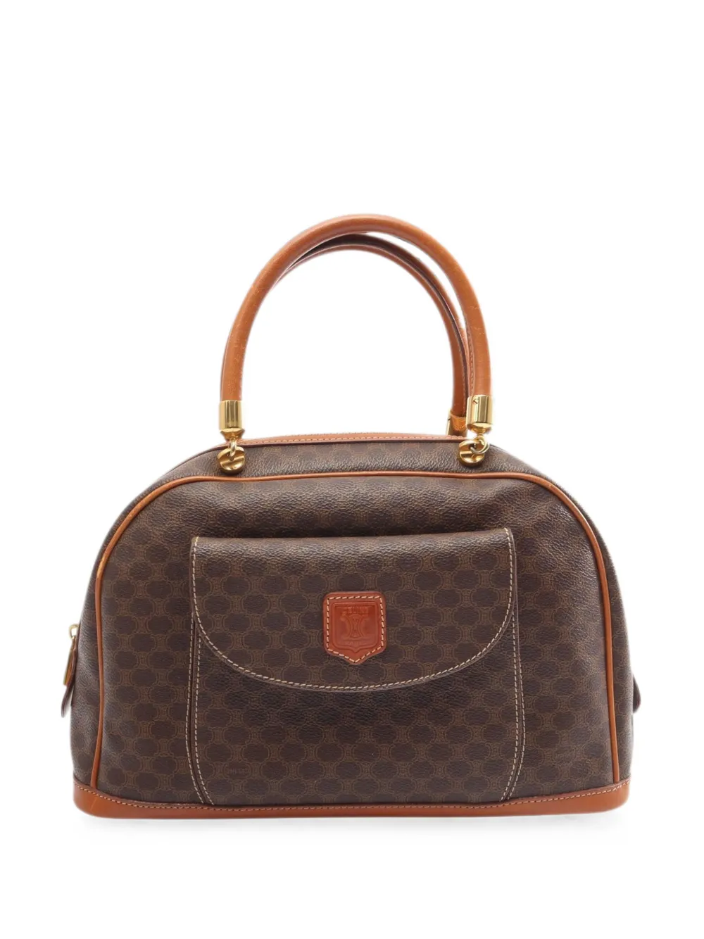 Celine Pre-Owned 2000-2026 Macadam Coated Canvas handbag - Marrone
