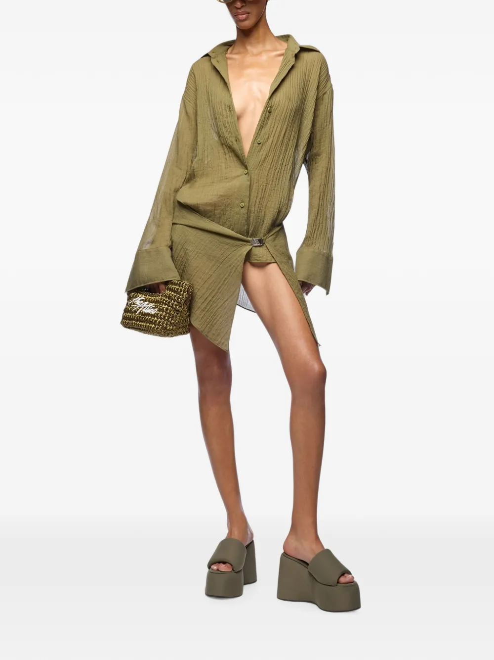 The Attico Mini-jurk Groen