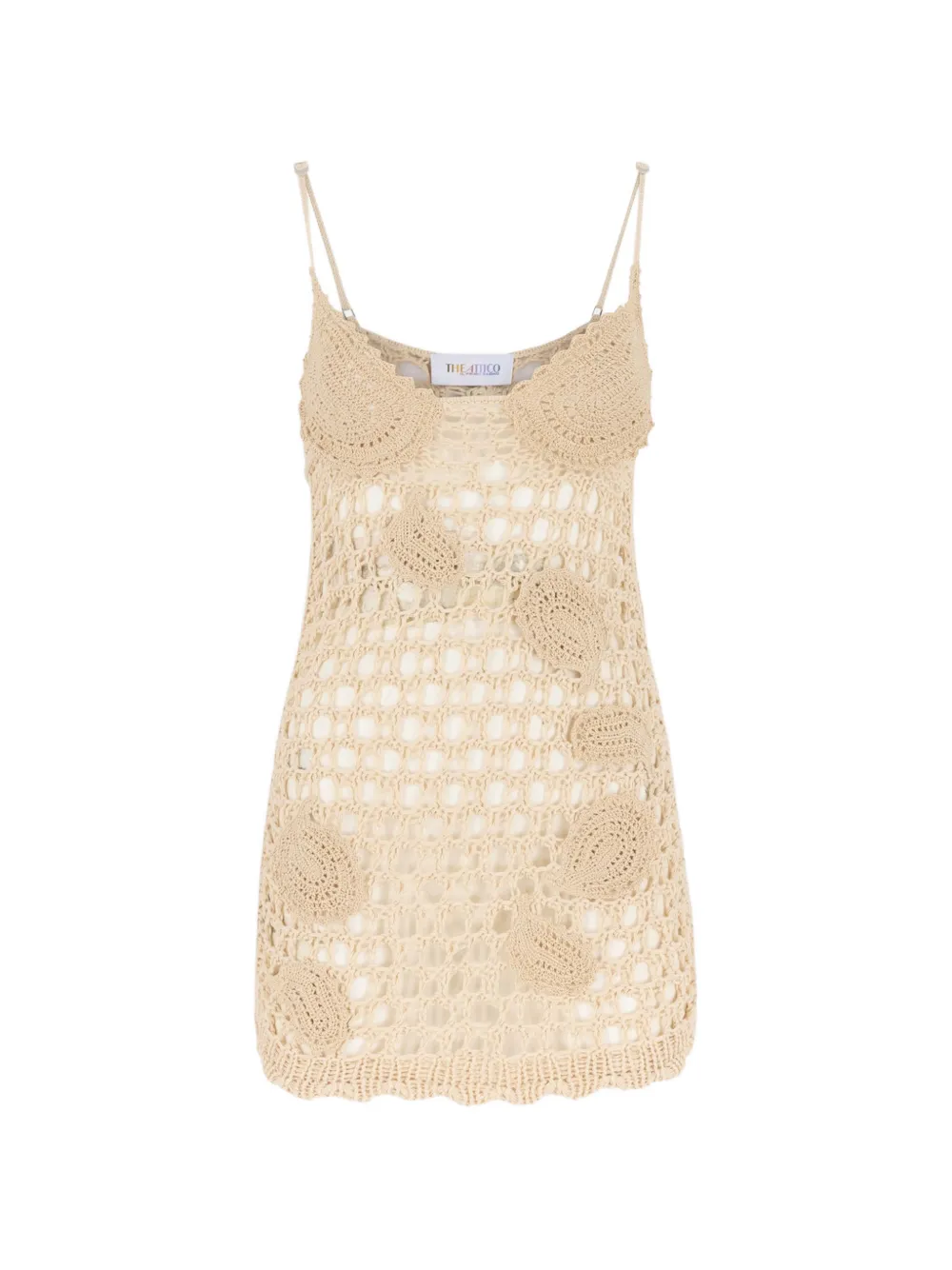 The Attico natural mini dress - Nude