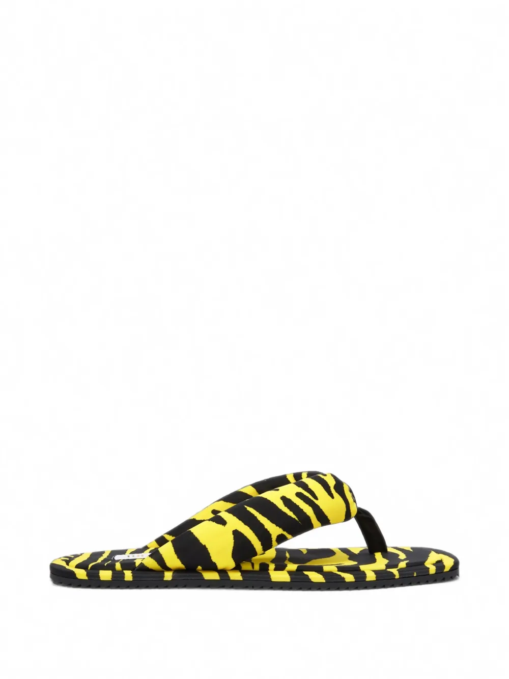 The Attico ''Indie'' black and yellow flat thong Geel