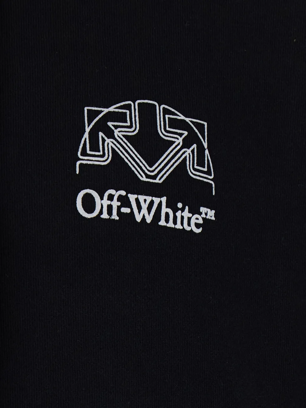 Off-White Hoodie met logoprint en trekkoord Zwart