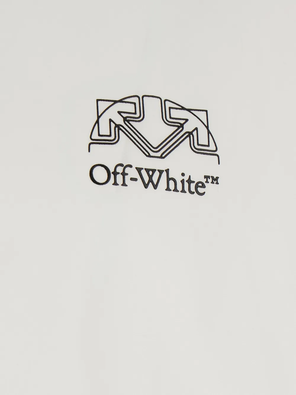 Off-White Off Line Half Arrow popeline slim-fit bowlingshirt Wit