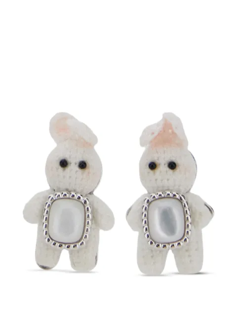 YVMIN aretes con motivo de conejo y perla artificial