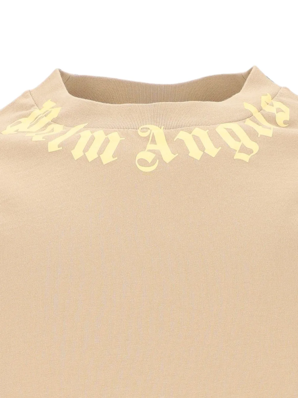 Palm Angels T-shirt met logoprint Beige
