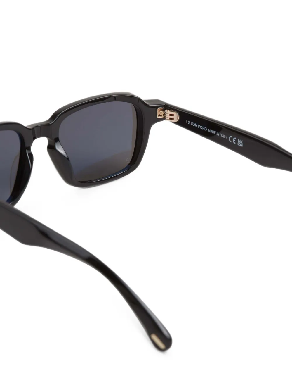 TOM FORD Eyewear Zonnebril met vierkant montuur en T-logo Zwart