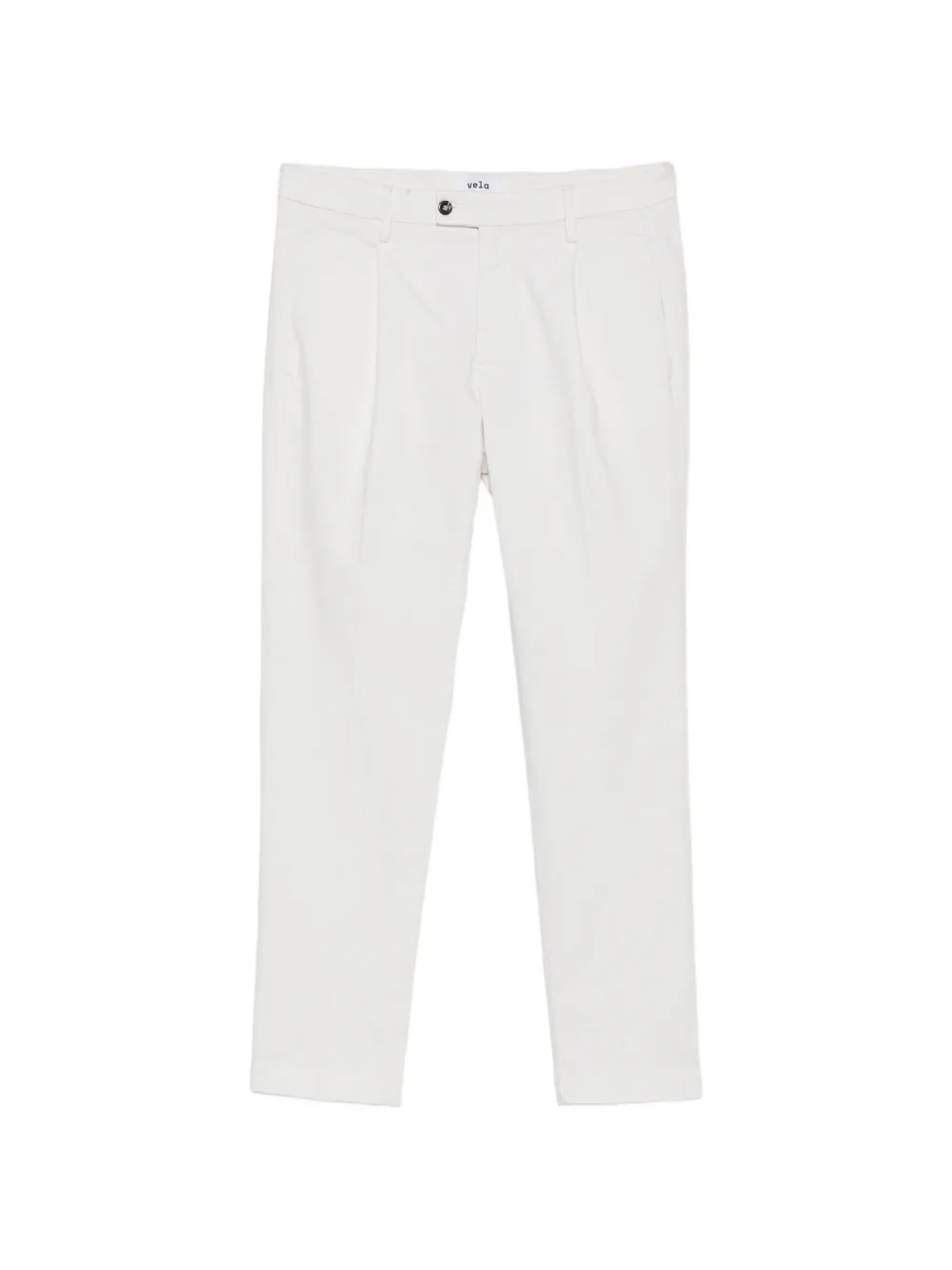VELA SHOP pleated tapered trousers - Weiß