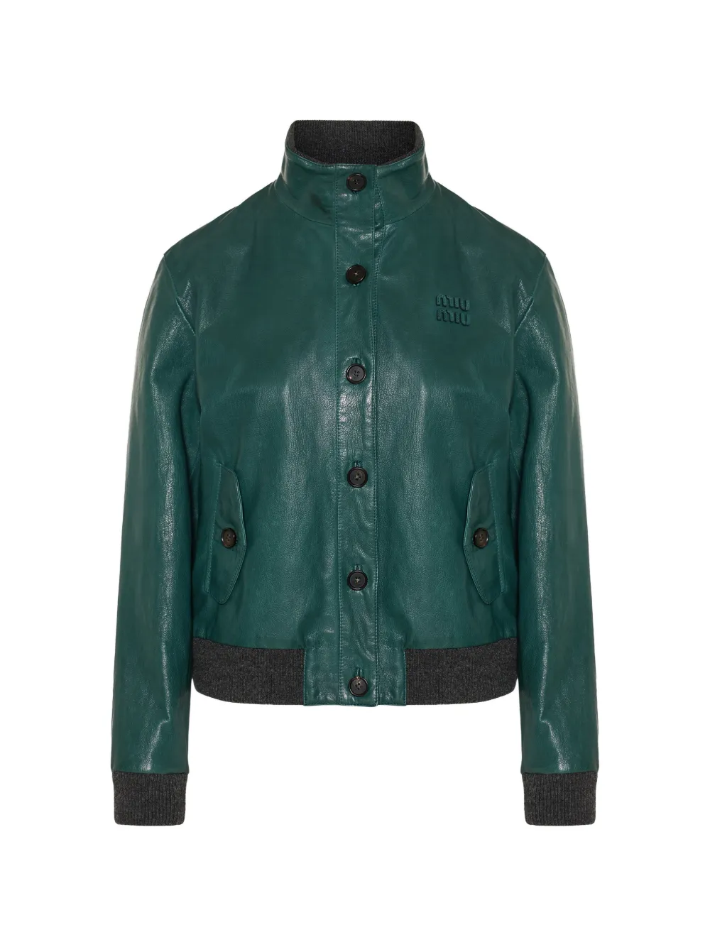 Miu Miu leather jacket - Verde