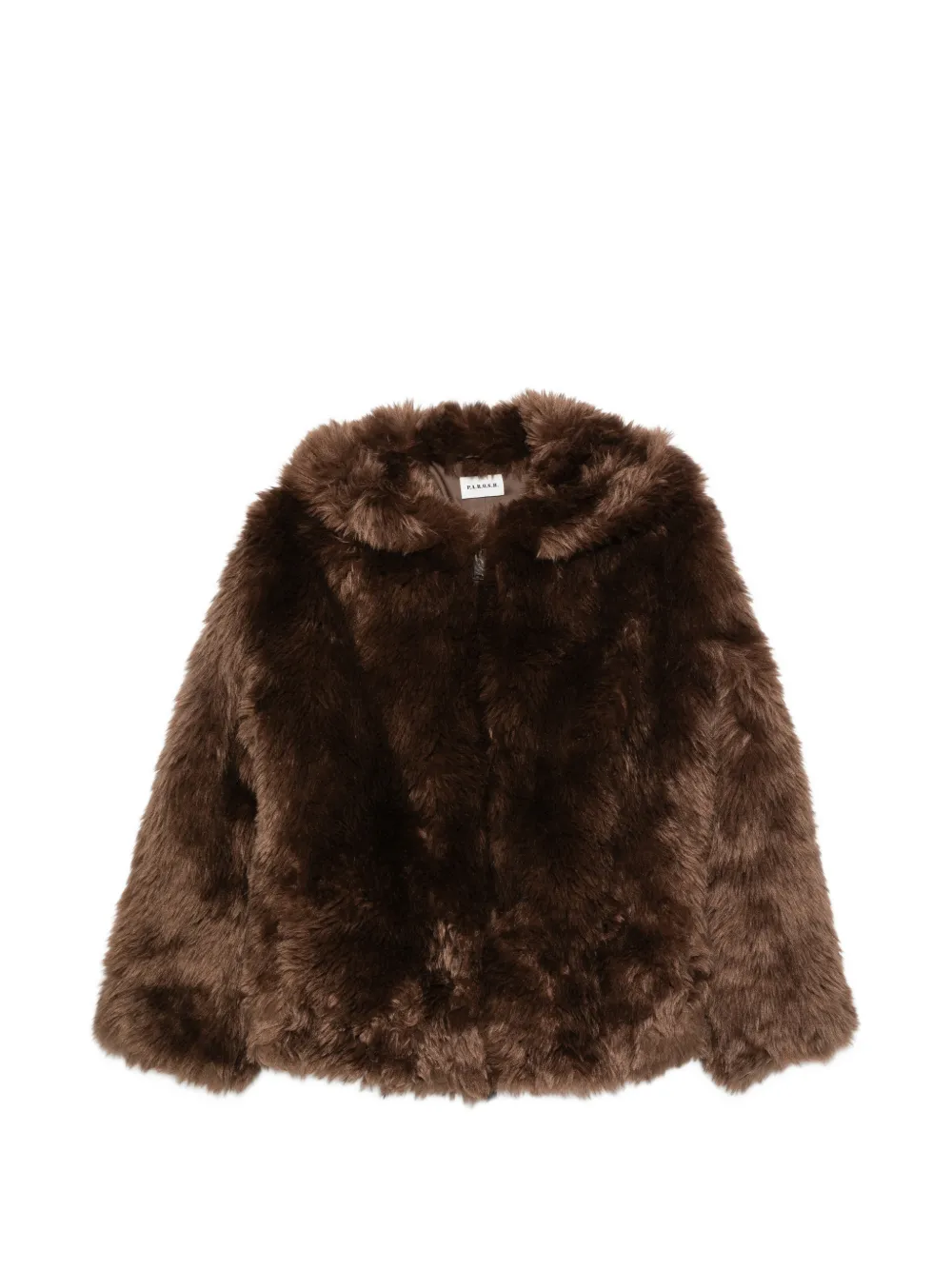 P.A.R.O.S.H. faux-fur hooded jacket - Braun