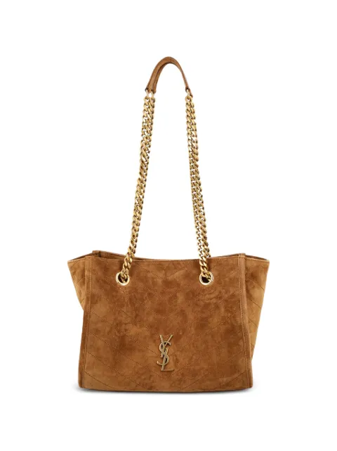 Saint Laurent bolsa de hombro capitonada con placa YSL