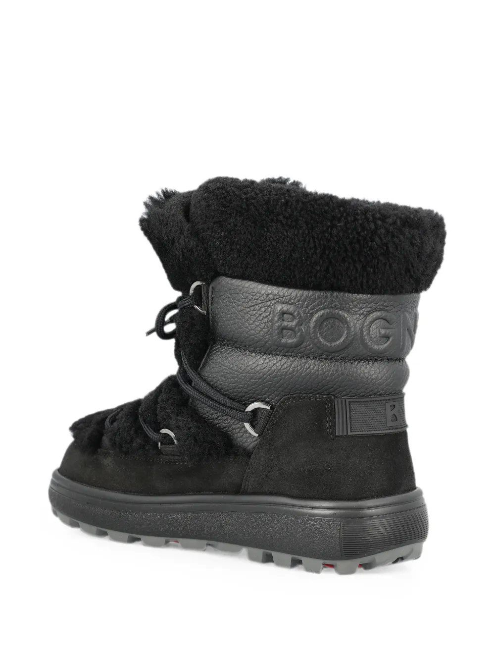 BOGNER lace-up panelled snow boots Zwart