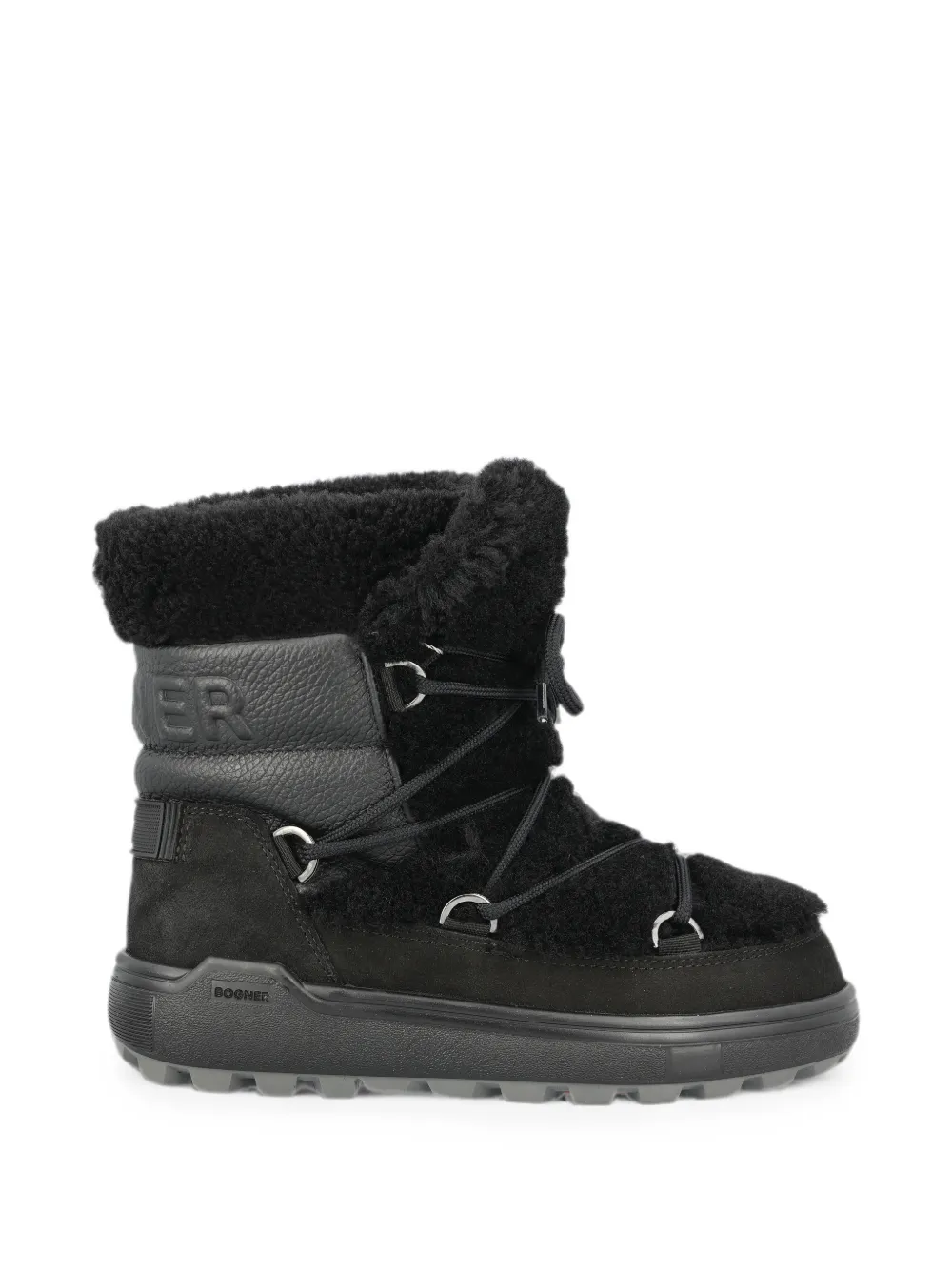 Bogner Lace-up Panelled Snow Boots In Black