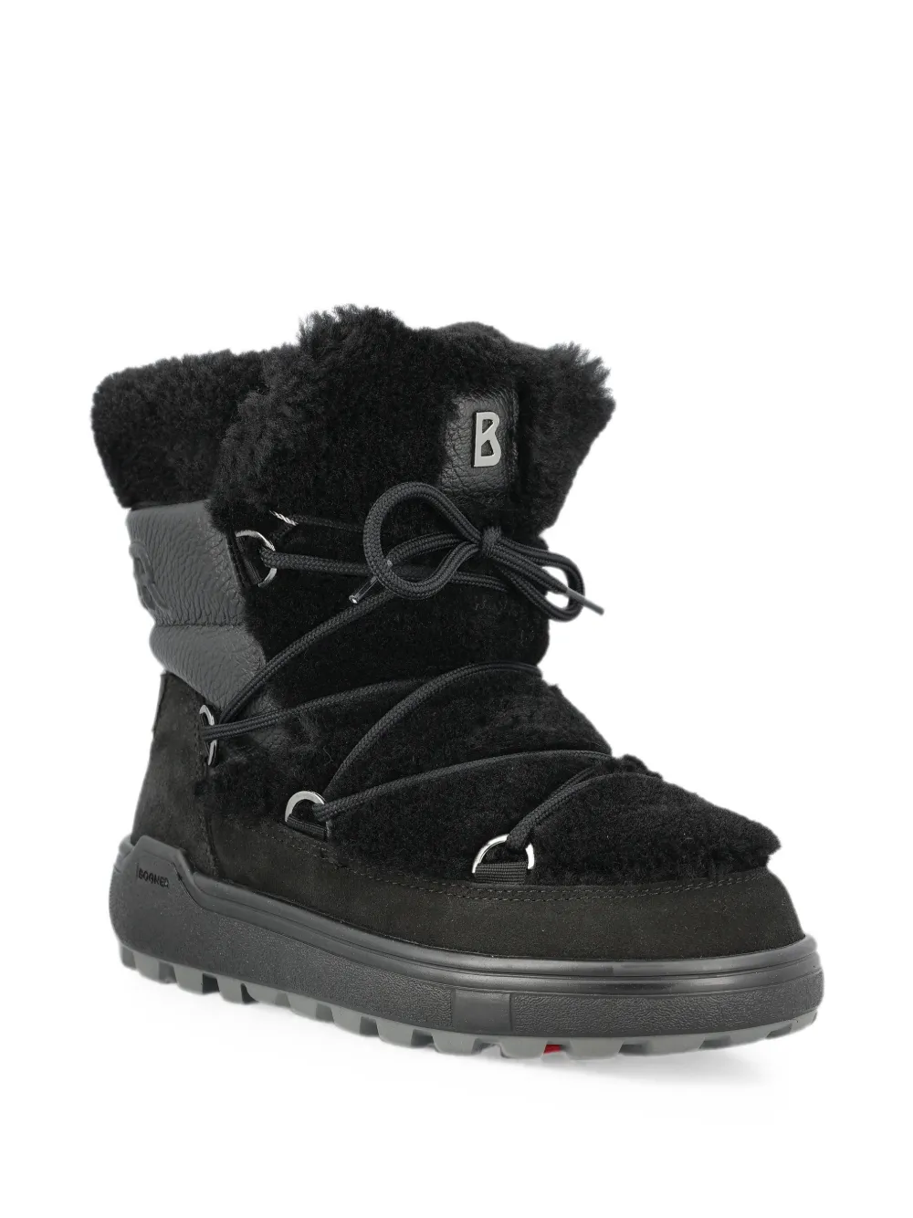 BOGNER lace-up panelled snow boots Zwart