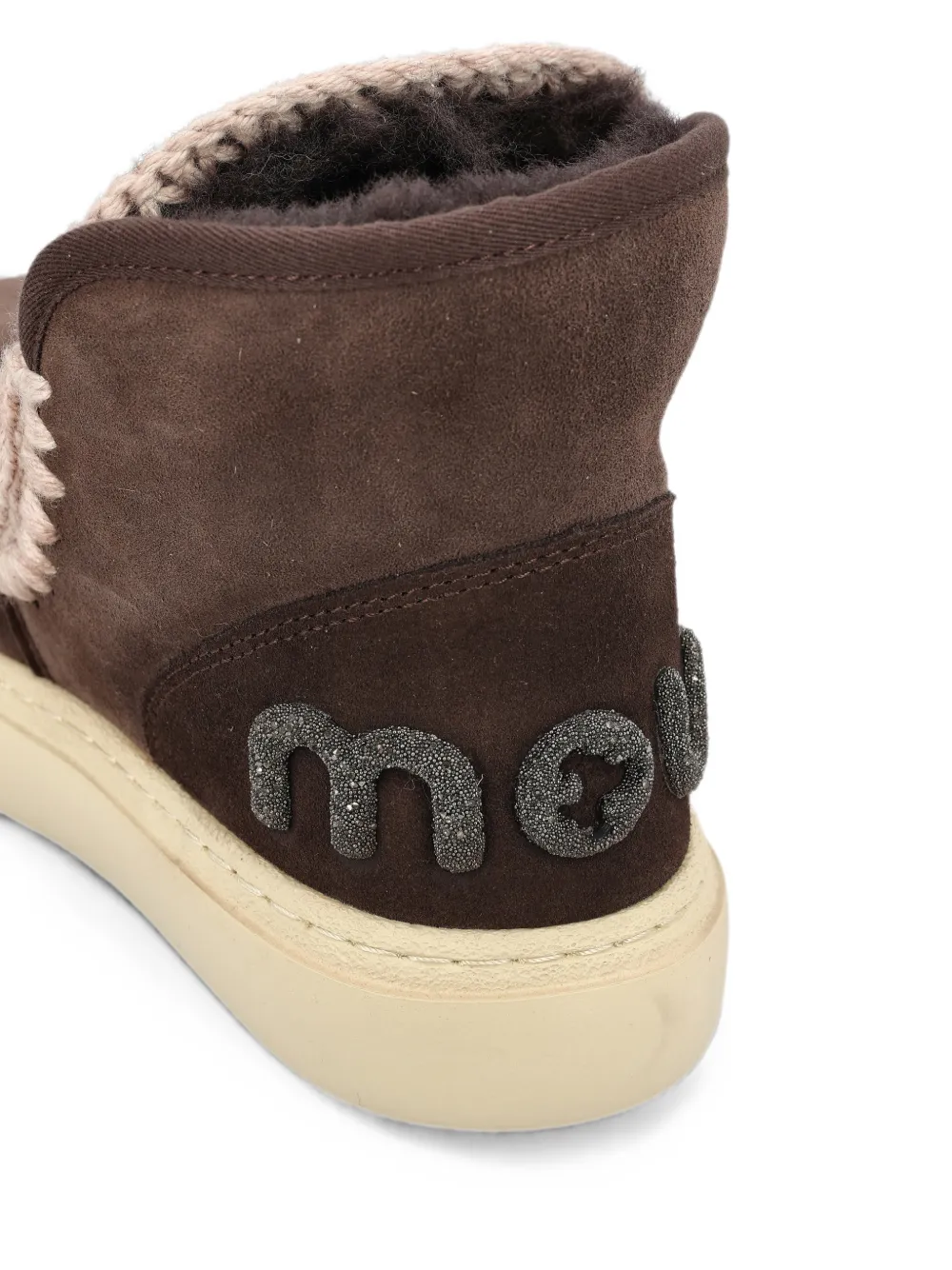 Mou Bold sneakers met logo met glitters Bruin