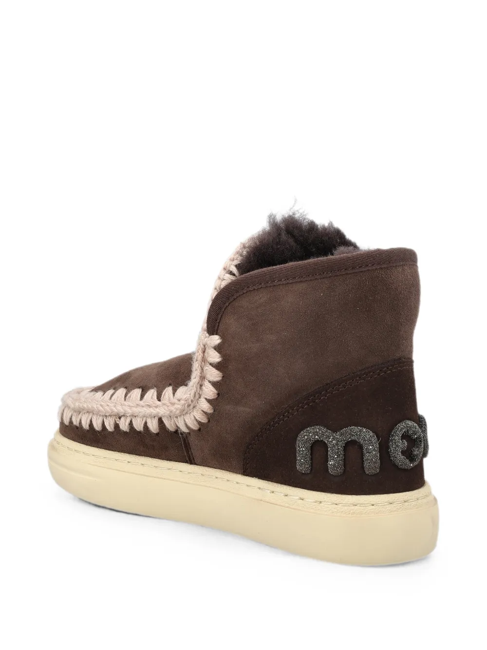 Mou Bold sneakers met logo met glitters Bruin