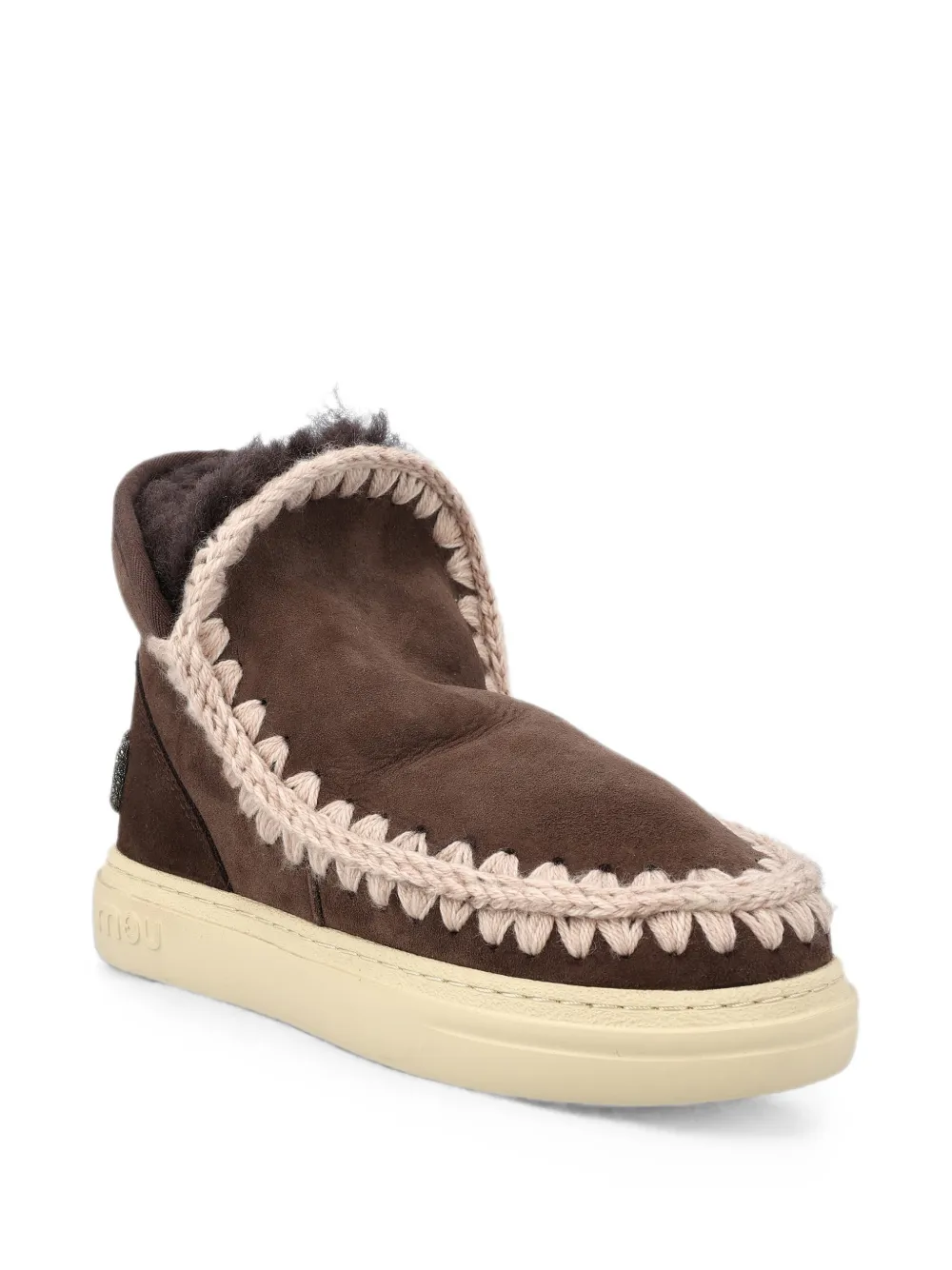 Mou Bold sneakers met logo met glitters Bruin