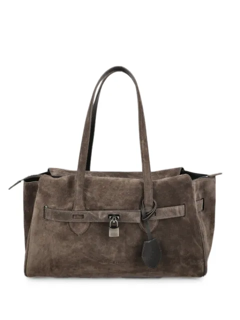 Brunello Cucinelli padlock-detail suede tote bag