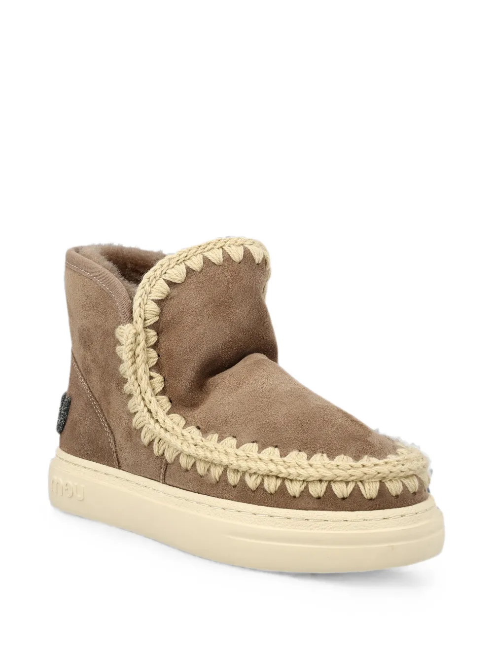 Mou Eskimo glitter-logo sneakers Bruin