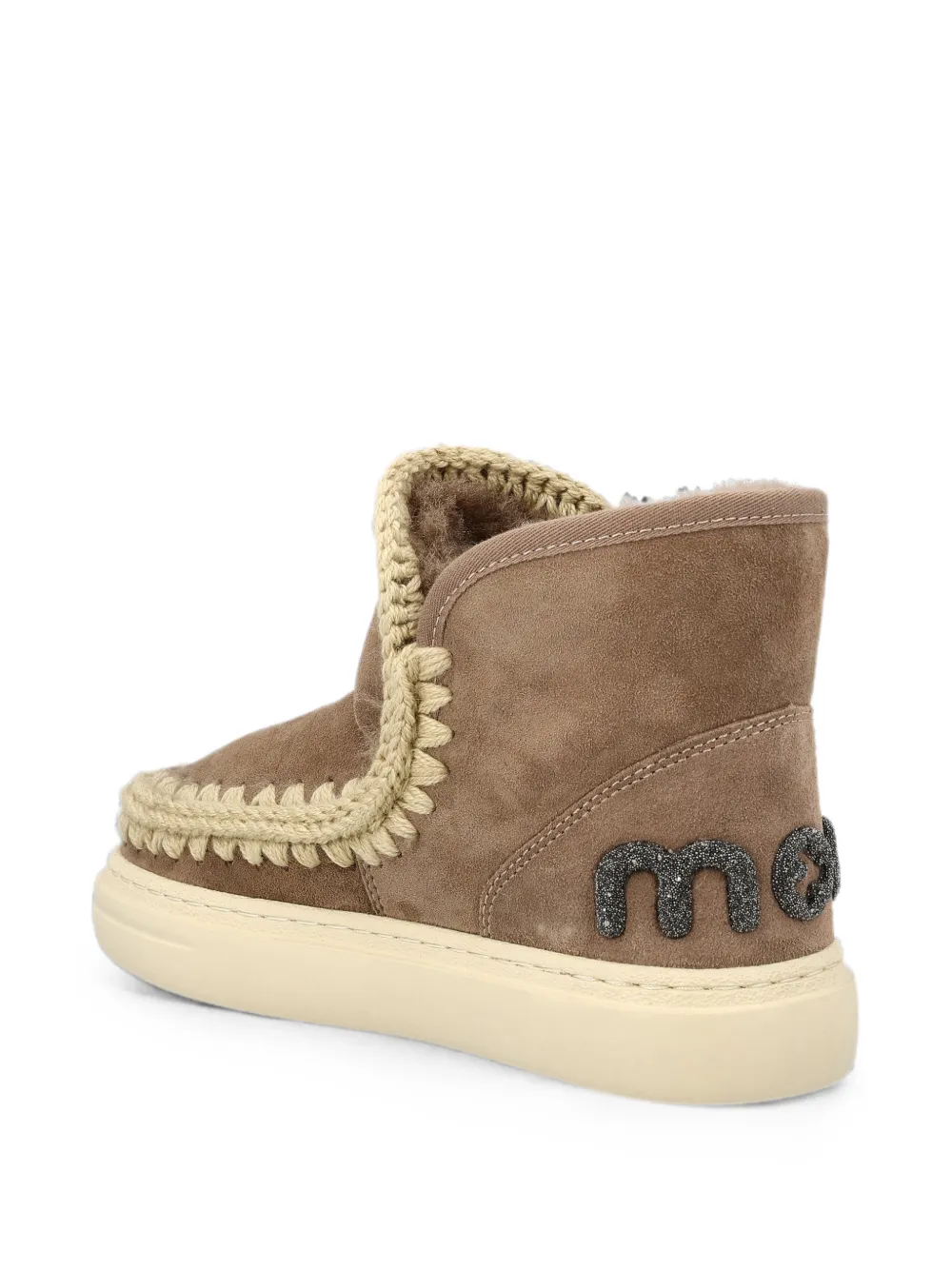 Mou Eskimo glitter-logo sneakers Bruin
