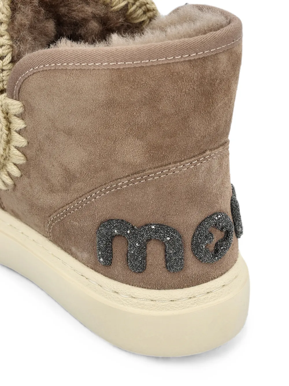 Mou Eskimo glitter-logo sneakers Bruin