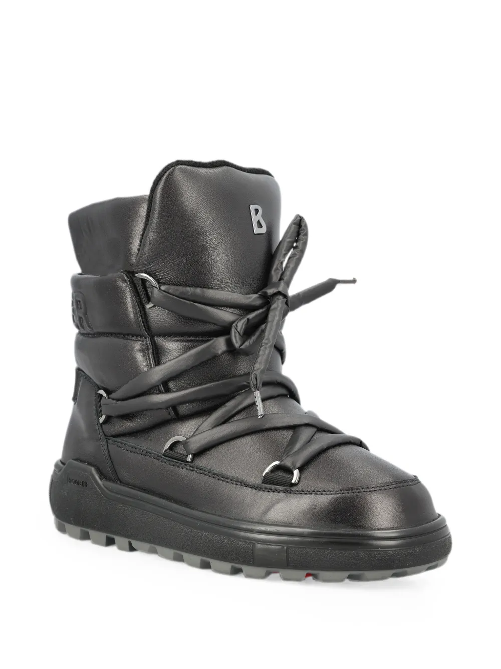 BOGNER quilted lace-up snow boots Zwart