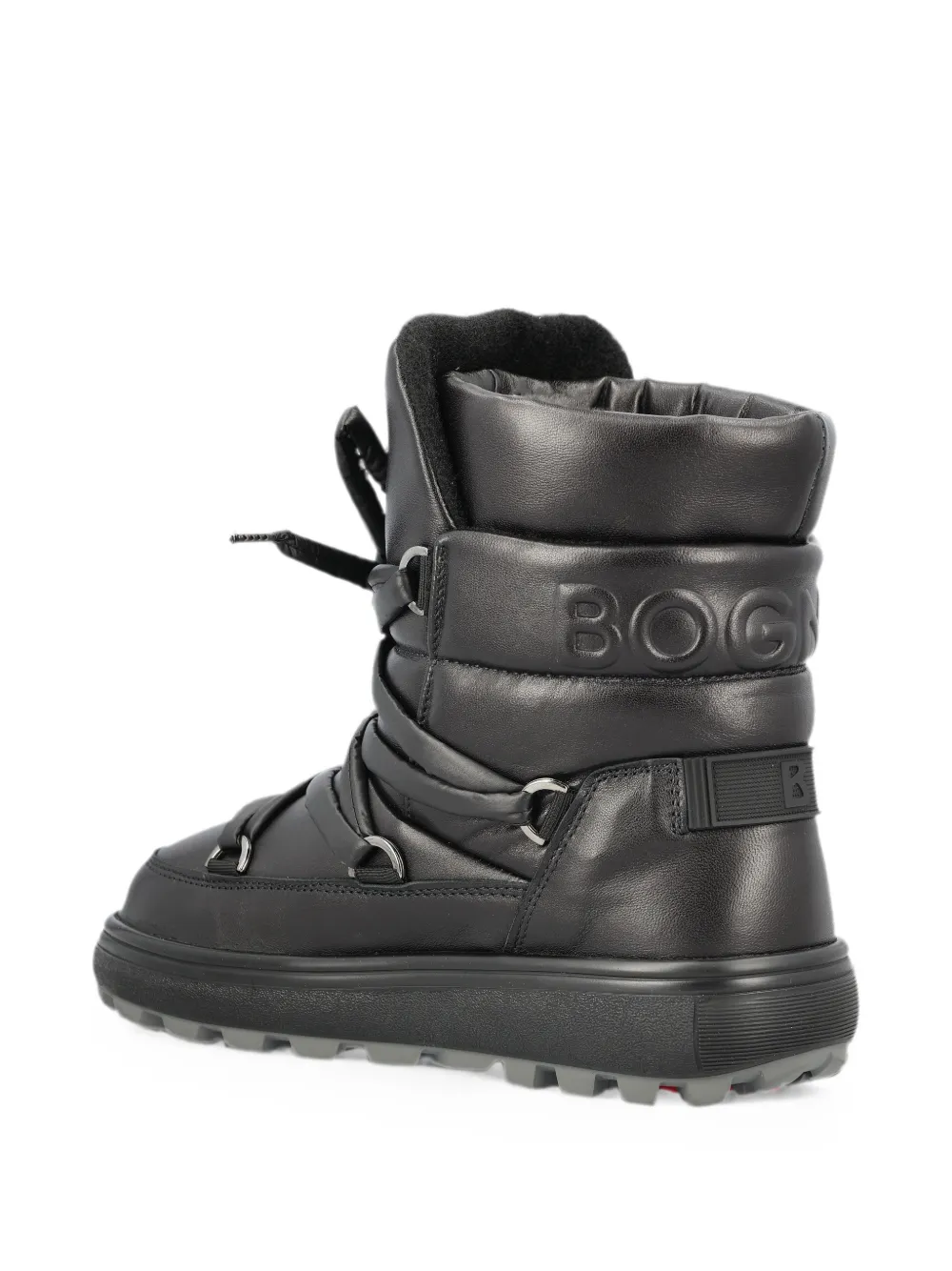 BOGNER quilted lace-up snow boots Zwart