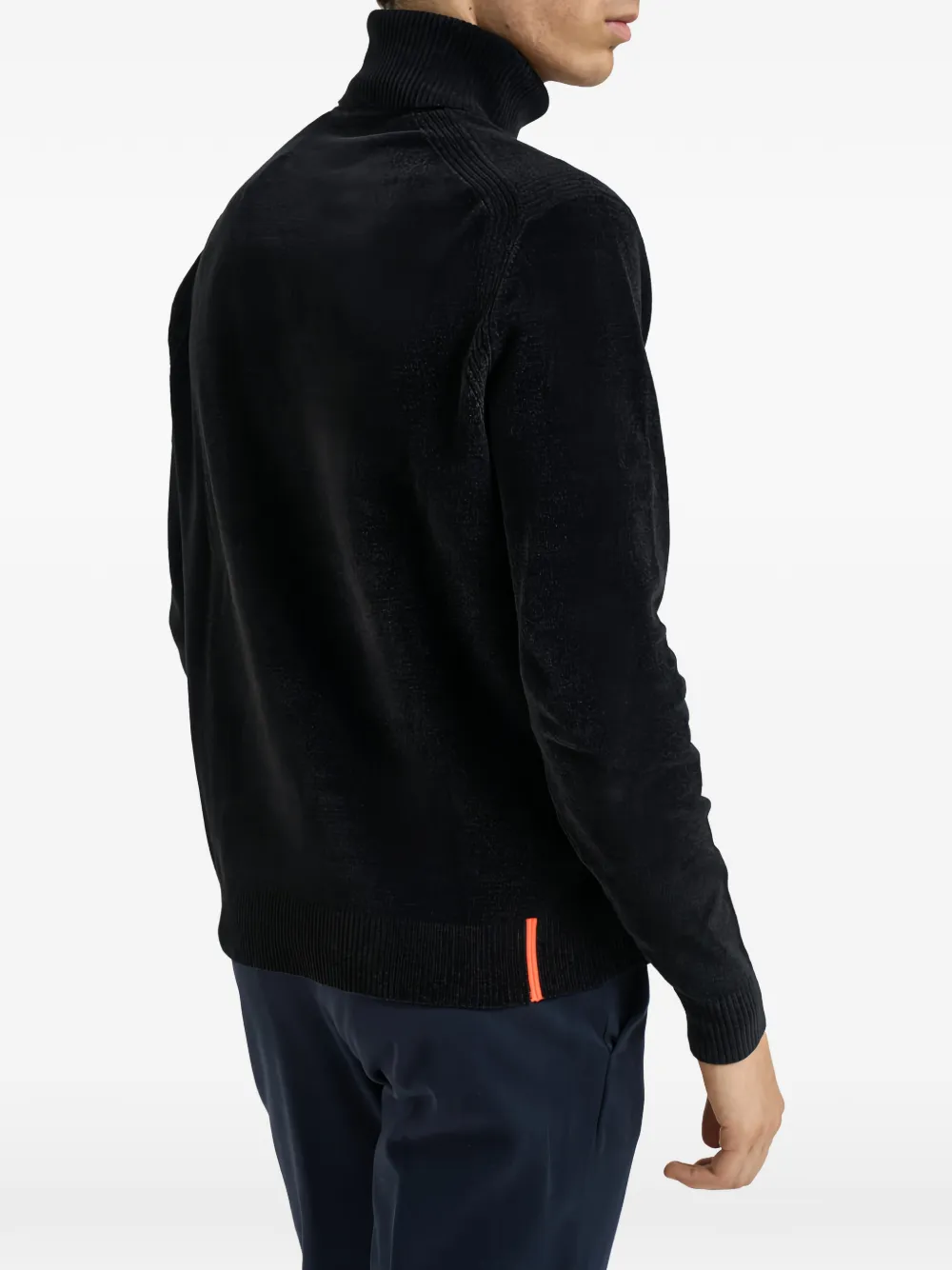 RRD Coltrui met chenille-textuur Zwart