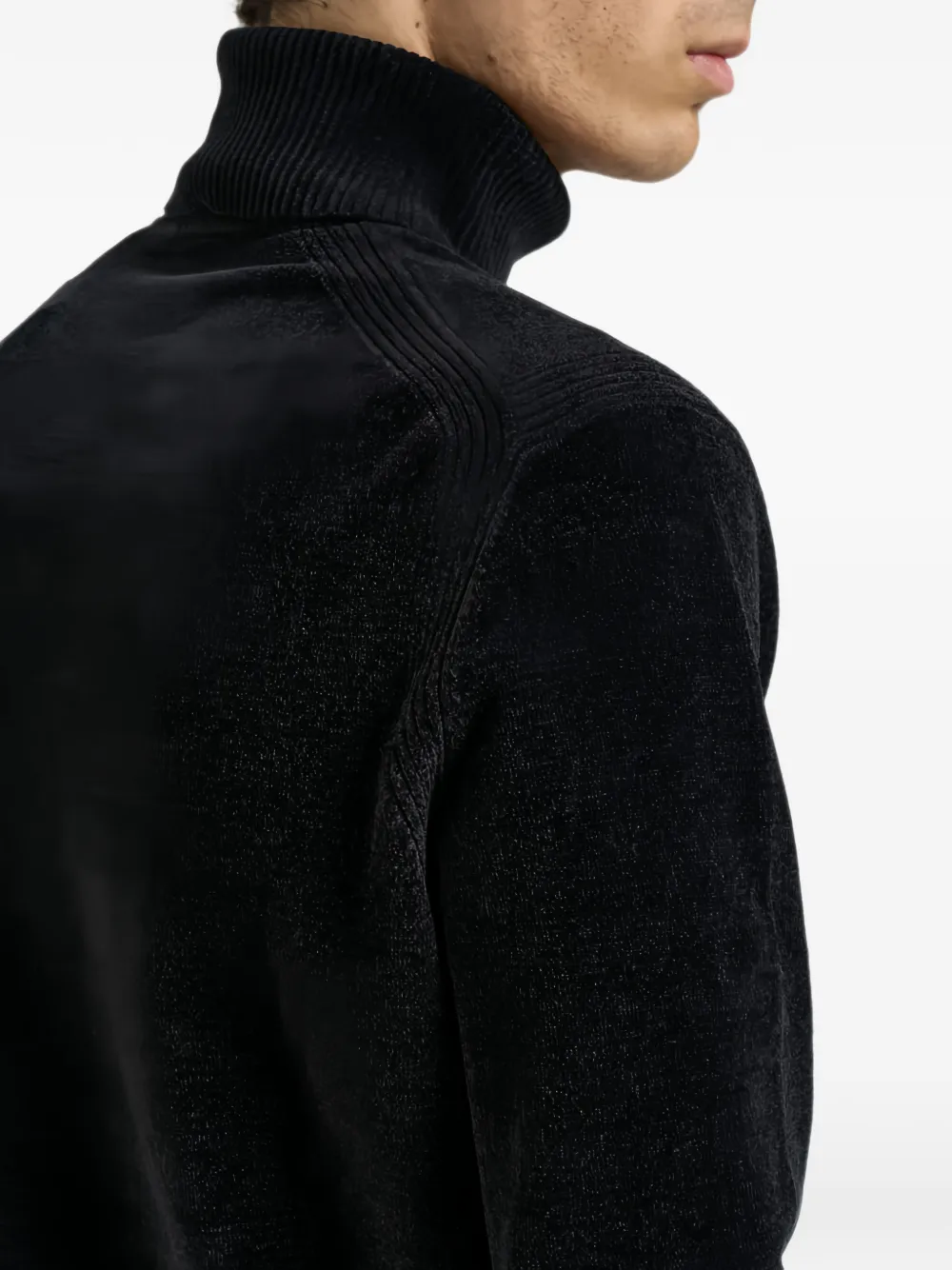 RRD Coltrui met chenille-textuur Zwart
