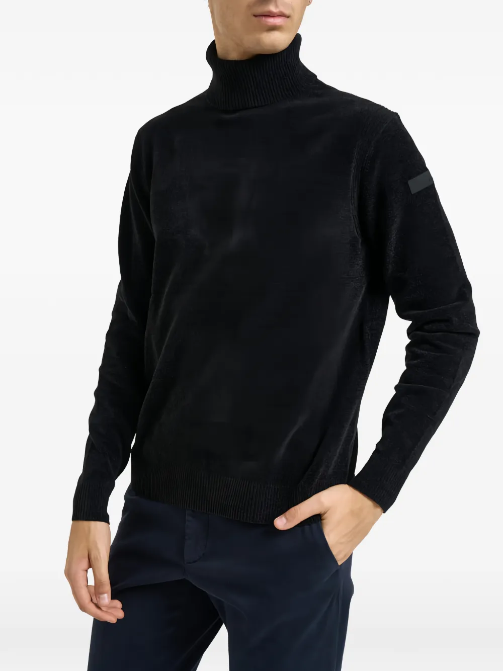RRD Coltrui met chenille-textuur Zwart