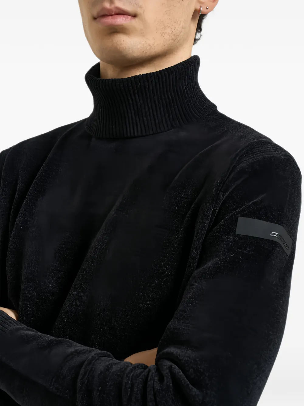 RRD Coltrui met chenille-textuur Zwart