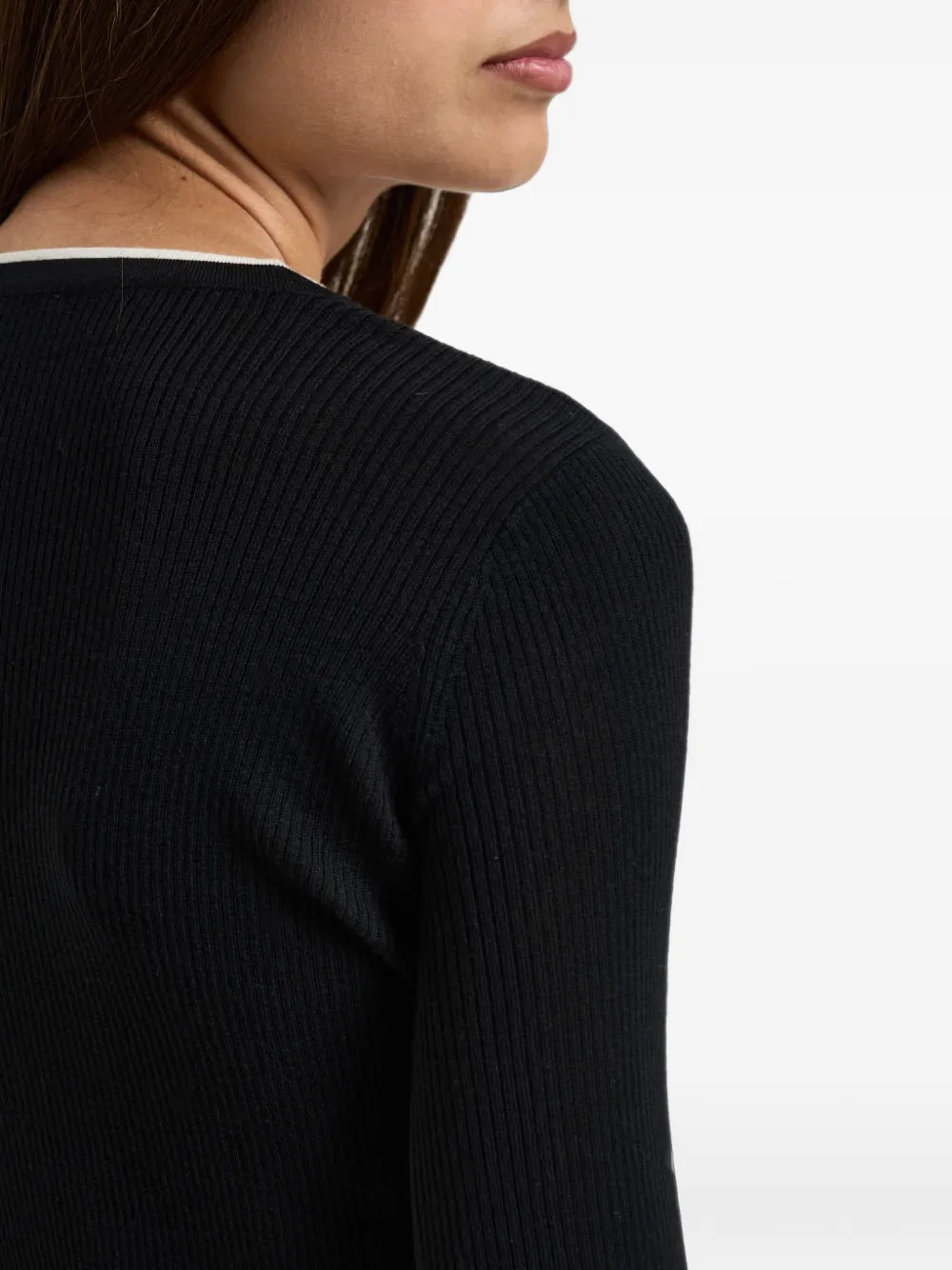 Elisabetta Franchi Vest met geborduurd logo Zwart