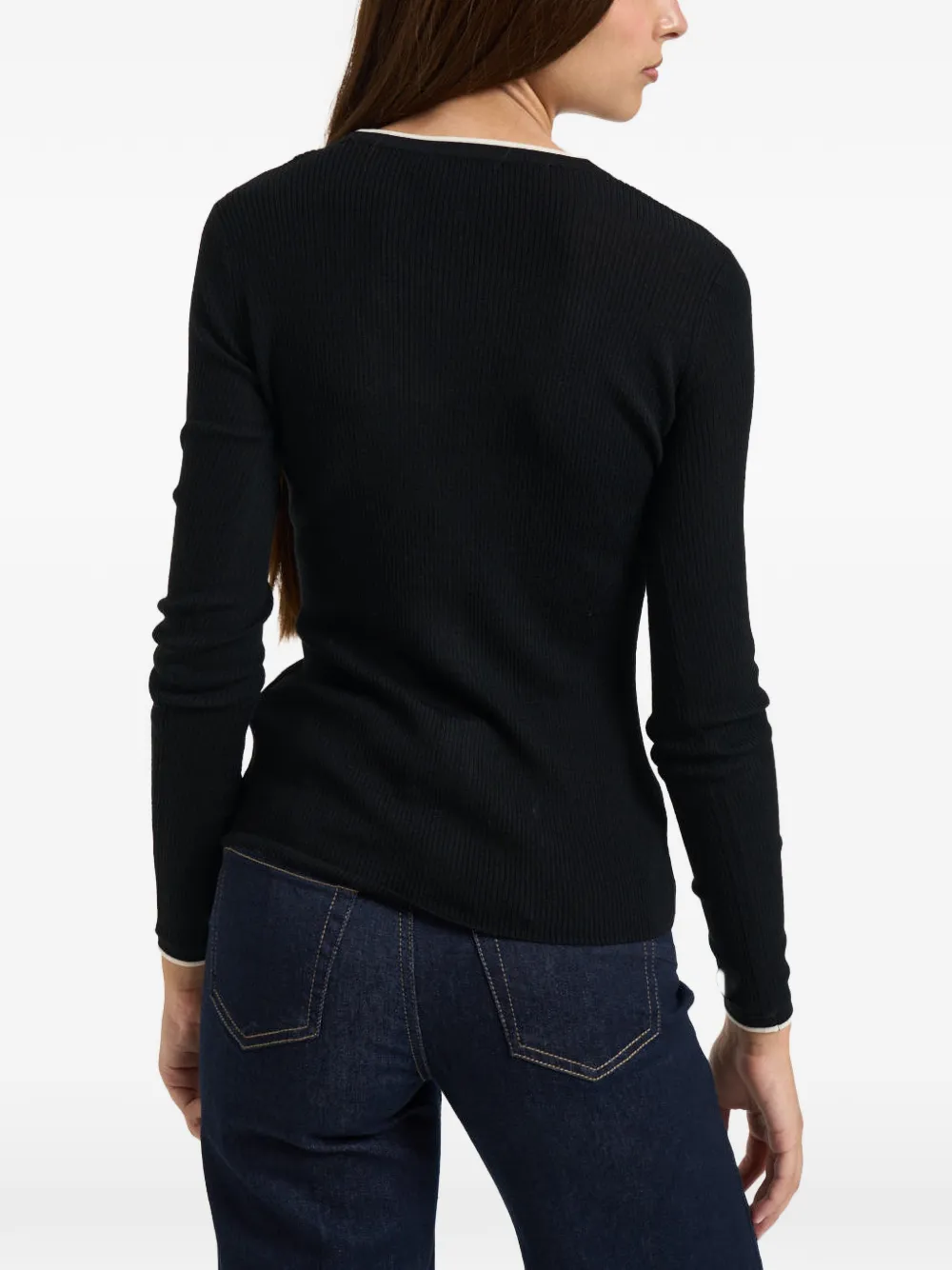Elisabetta Franchi Vest met geborduurd logo Zwart