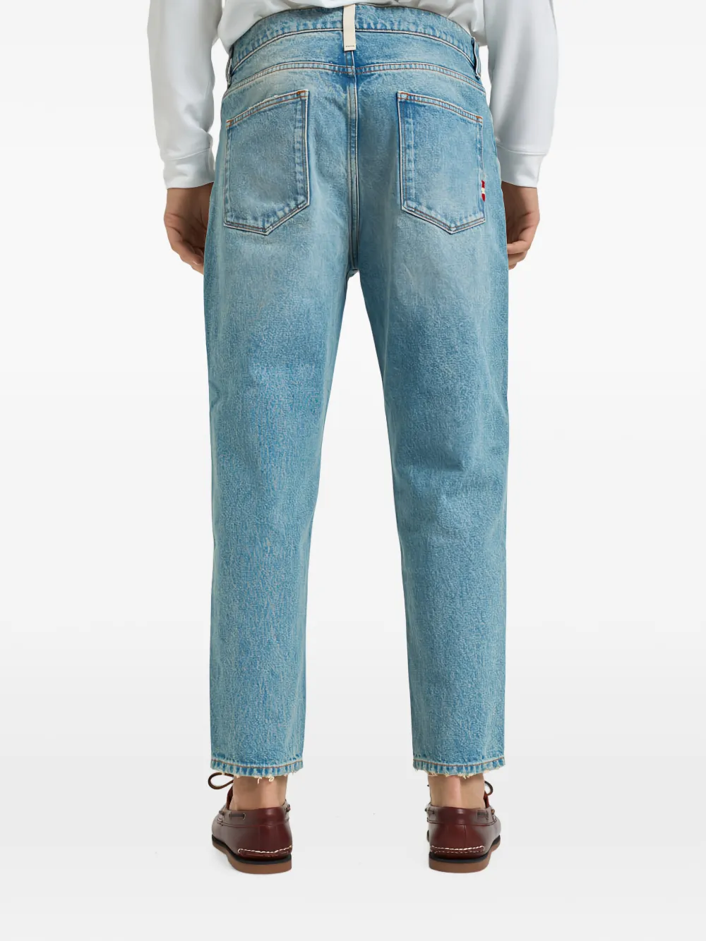 AMISH Jeremiah jeans met gerafelde afwerking Blauw