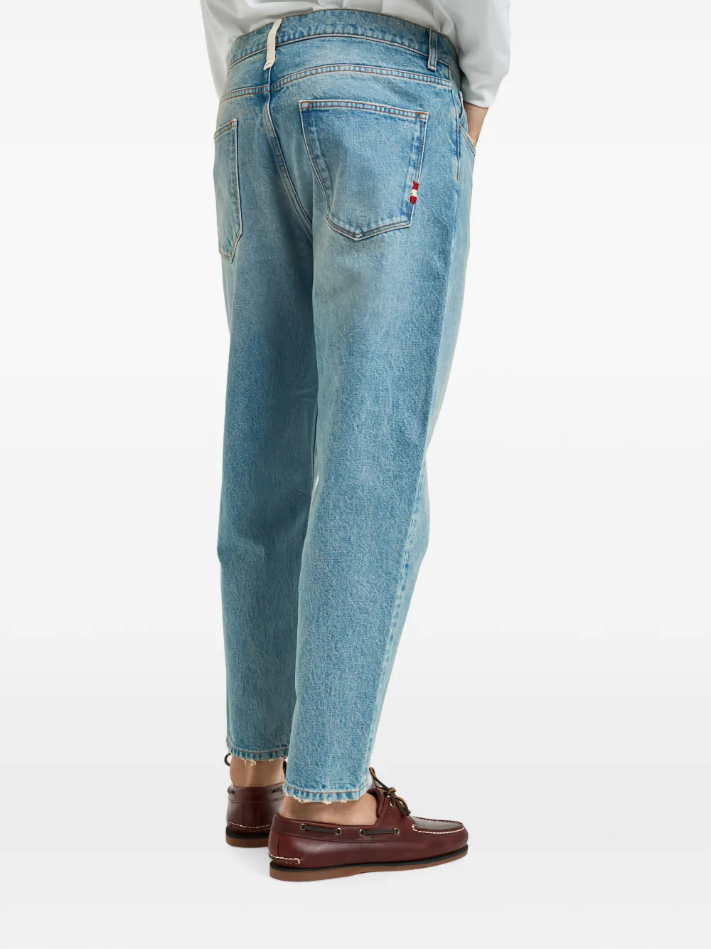 AMISH Jeremiah jeans met gerafelde afwerking Blauw