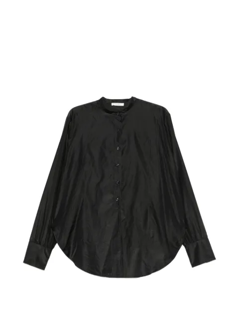 The Row Lula mandarin-collar silk shirt