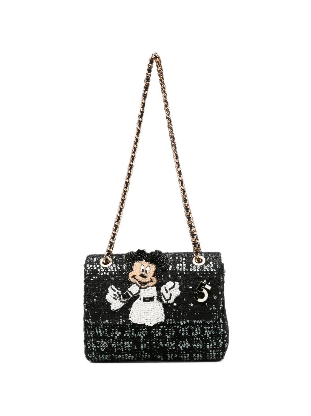 MINIME sequin-embellished shoulder bag - Schwarz