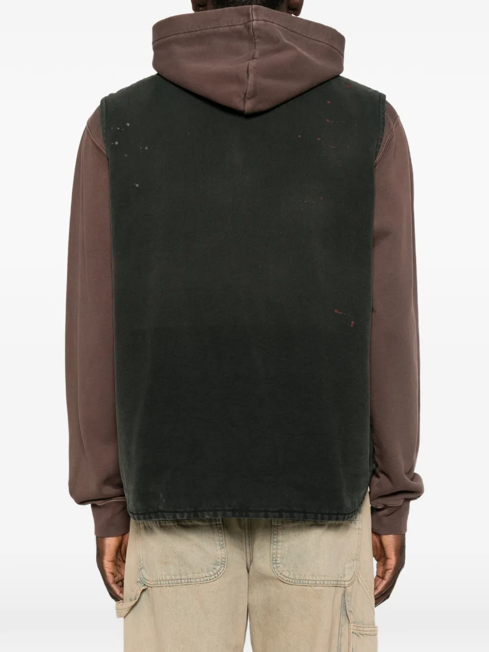 Maison Margiela Bodywarmer met verfspatten Grijs
